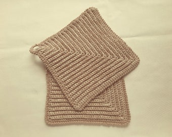 crocheted potholders