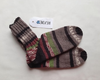 Hand-knitted socks in size 30/31