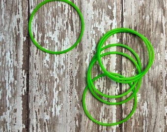 Silicone Jelly Bracelets: 80s Style, Pack of 6