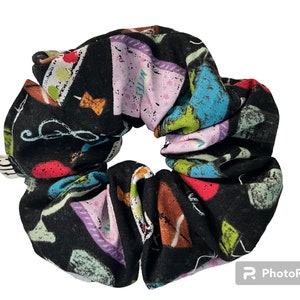 Back to School Scrunchie, Hair Tie, Scrunchie, Hair Accessories, Bridesmaids Scrunchie, BohoFlower Scrunchies, 100% Organic Cotton Scrunchie