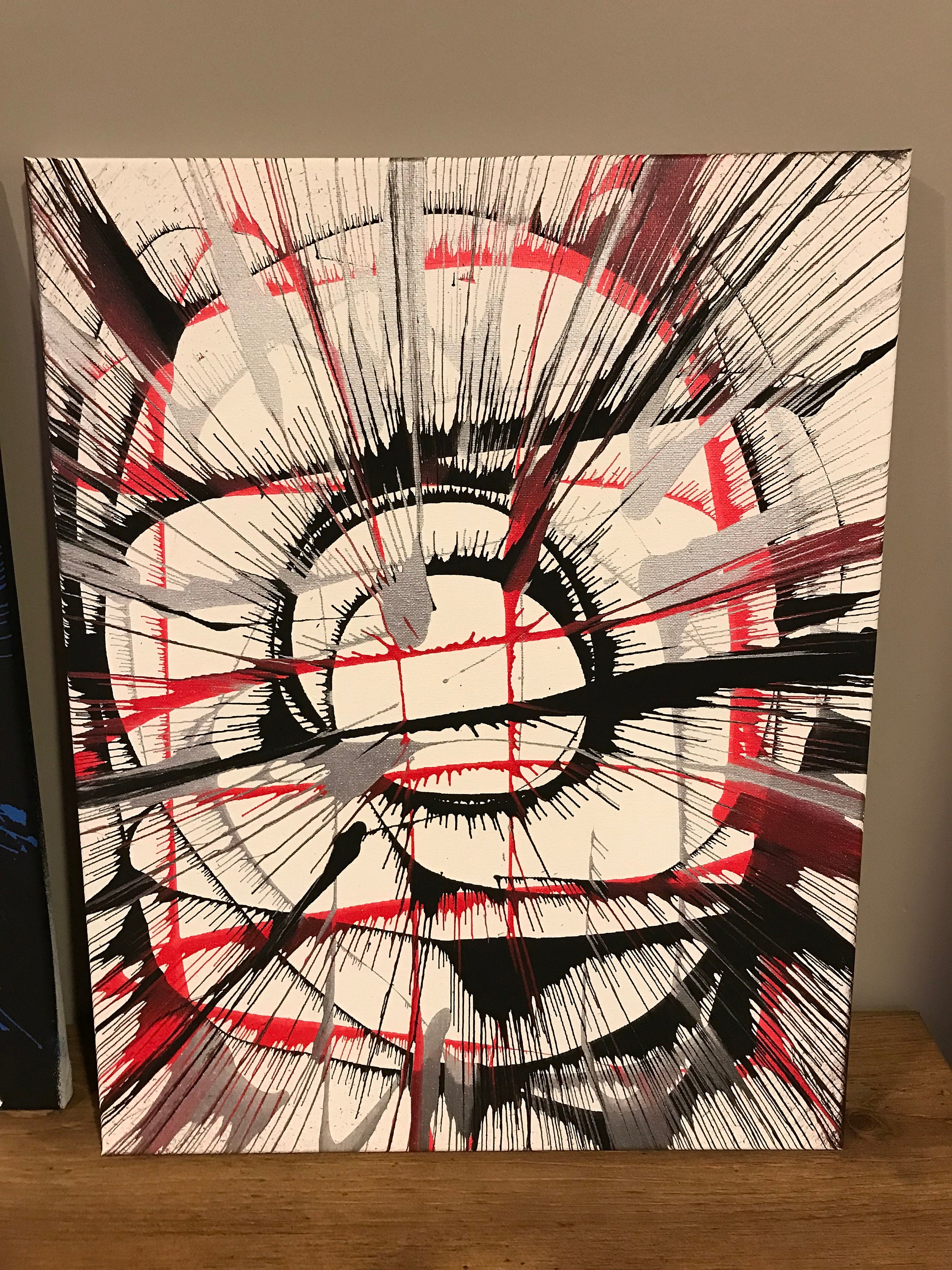 Abstract spin art canvas Etsy