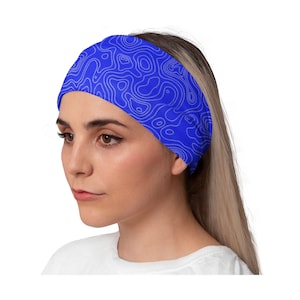 Blue Contour Yoga Headband: Women&#39;s Fitness Bandana