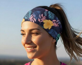 Bandeau de course à pied, bandeau de yoga, bandeau d'entraînement, bandeau pour femme, bandeau bandana, bandeau de fitness, bandeau pour femme, Lani Hawaiian