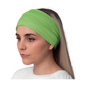 Yoga Headband, Marathon Running Headband, Workout Headband, Woman Headband, Bandana Headband, Fitness Headband, Women’s Headband Green Block
