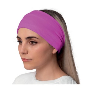 Pink Microfibre Headband: Versatile Yoga, Running, Workout Bandana