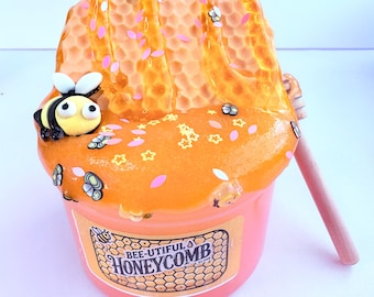 Slime DIY Slime kit Bee-Utiful Honeycomb Clay Slime Sensory Play Toy Stress Relief ASMR Gift For Kids Gift for Adult Fun Craft Activity