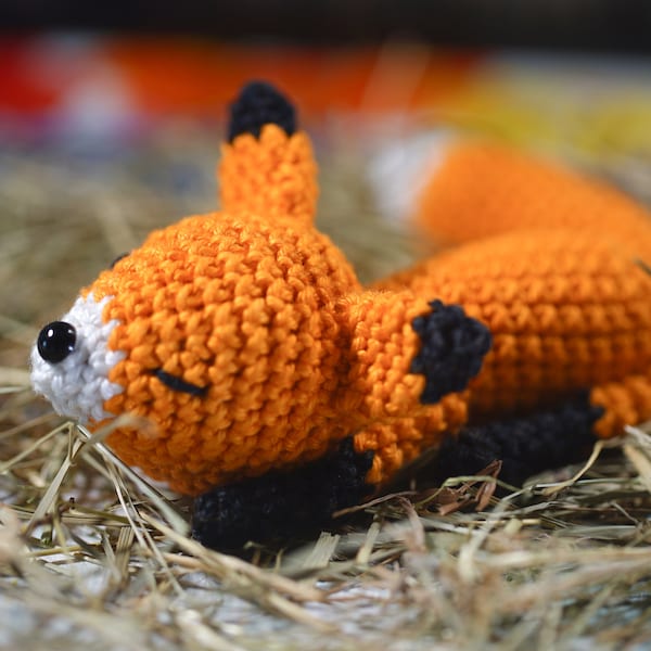 Fuchs gehäkelt, Mini Fuchs, Amigurumi, Schlafender Fuchs, Geschenk Ideen