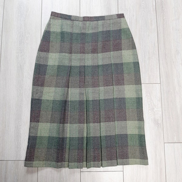 Pleated Wool Skirt - Etsy