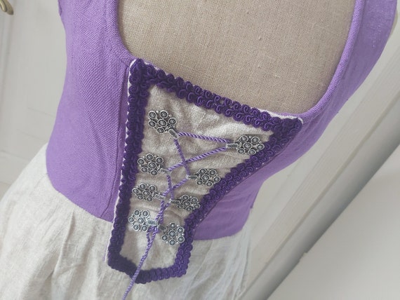 Gorgeous lilac linen cottagecore country princess… - image 3