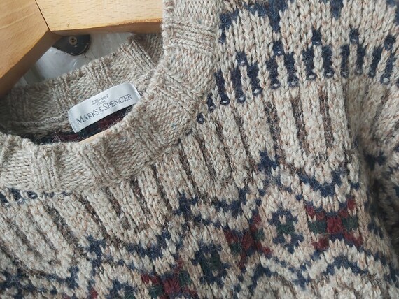 Pull Homme Marks & Spencer - Bleu - 100% Coton - Taille L (Regular)