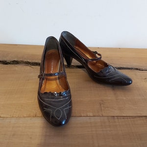 Fabio Fabrizi Victorian historical period womens black leather shoes reenactment footwear size EU 39
