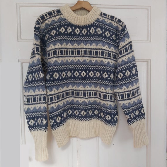 100% pure wool Norwegian traditional handknit folk pu… - Gem