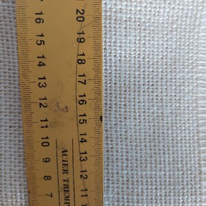 Linen punch needle needlework emboridery canvas 120 cm x 350 cm off-white color