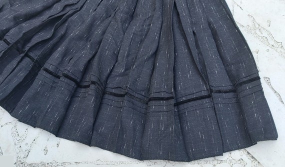 Richly pleated black color vintage Hungarian auth… - image 5