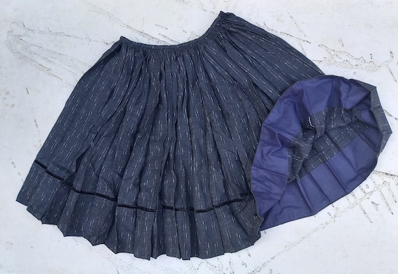 Richly pleated black color vintage Hungarian auth… - image 2