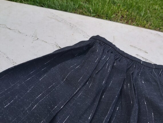 Richly pleated black color vintage Hungarian auth… - image 7
