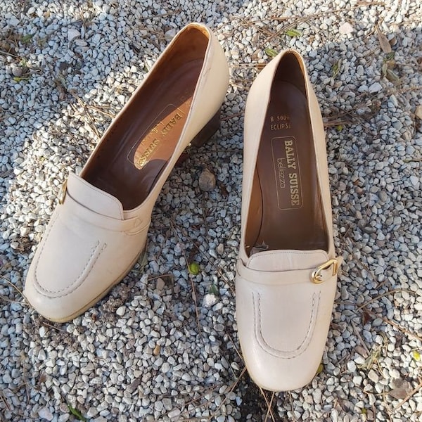 Beautiful Bally Suisse vintage womens shoes genuiine leather pumps size EU 40