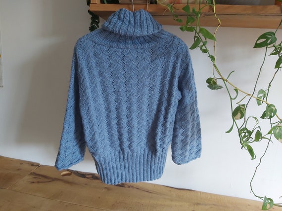 Hand-knit woollen Austrian folk-style womens pull… - image 1