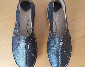 Khrio italien cuir véritable femme chaussures de confort baskets slip-ons taille EU 36