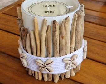 Bougie SILA en bois flotté