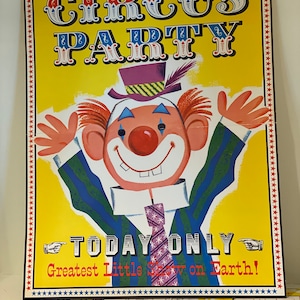 komplettes 1960 Zirkus Party Kit von Pillsbury
