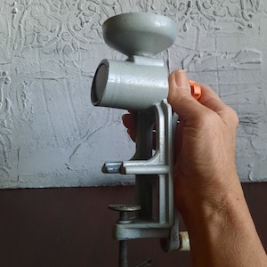 Retro Hand Grinder for Spices and Seeds. Cast iron poppy and seed mill. Pepper mill