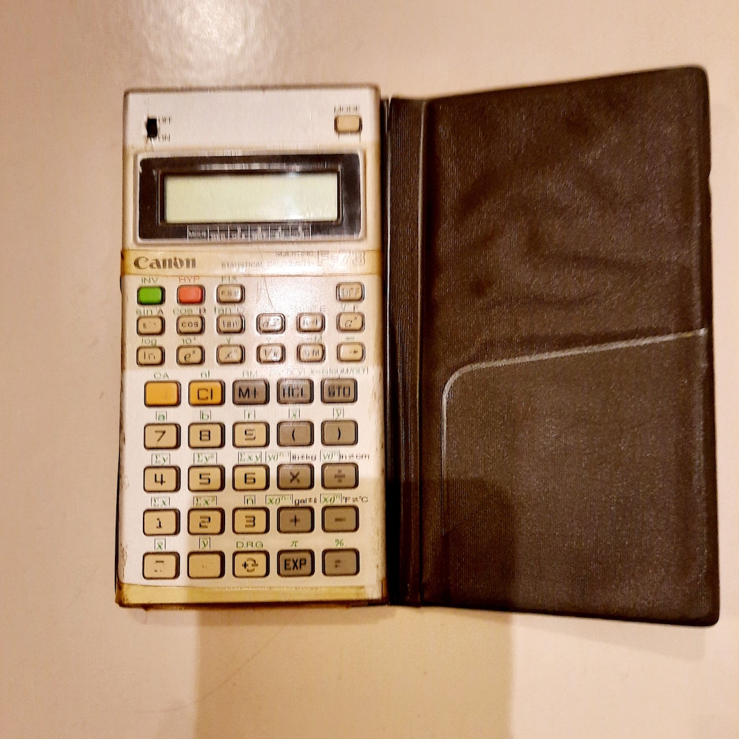 Vintage Canon F-73 Scientific Calculator. Japanese Calculator From