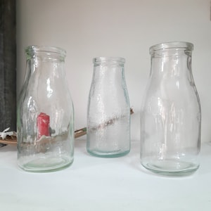 Vintage Clear European Jars - Set of 3. Tall Vintage Spice Jars. Antique jar vase. Jars for decorating a country house. Old jars 40 years.