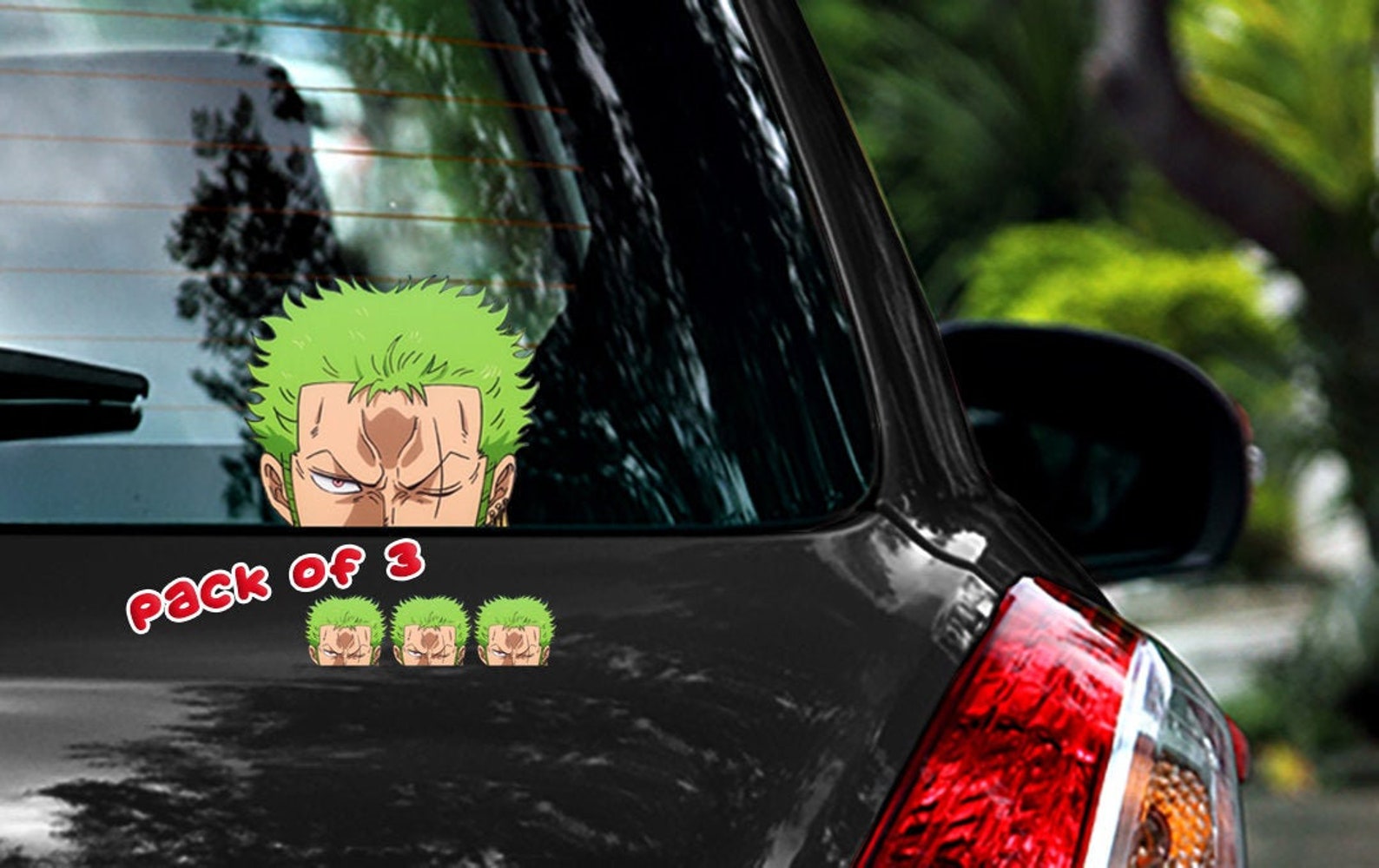 One piece Zoro Decal Anime car decal sticker pack of 3 Etsy