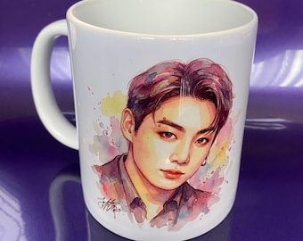 BTS  WATERCOLOUR MEMBERS mug
