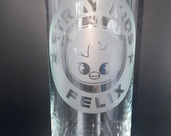 NEW STRAYKIDS SKZOO character Etched Glasses