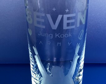 BTS JUNGKOOK SEVEN Etched Glass