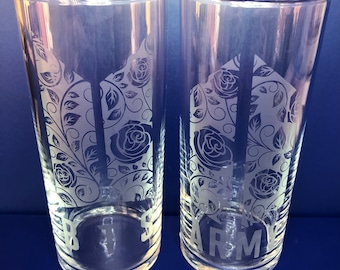 BTS  and ARMY LOGO Etched Glasses