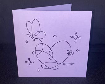 BTS Love Yourself Flowers Cards for any occasion, or could be framed. Free postage.
