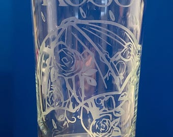 THE ROSE  - UMBRELLA Etched Glass
