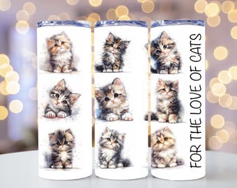 For the LOVE of CATS  20oz skinny tumbler