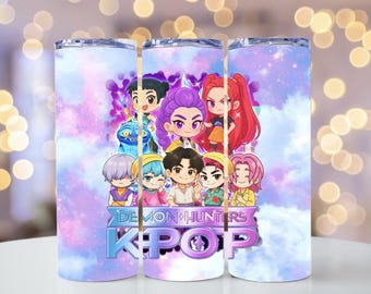 KPOP DEMON HUNTER 20oz skinny tumbler 4 designs available