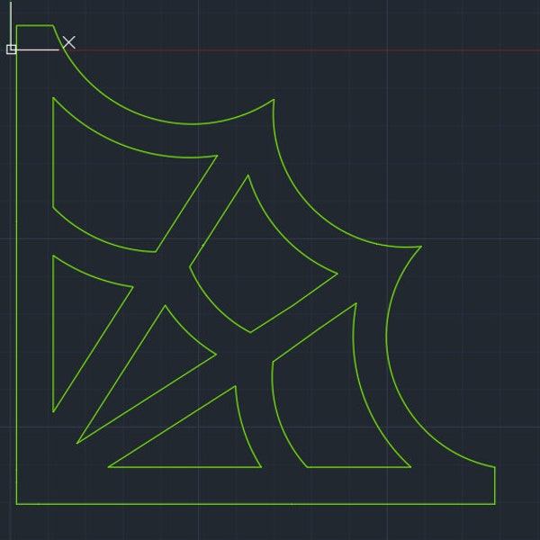 Alternate Spiderweb gusset DXF bestand voor CNC Plasma/laser/waterjet