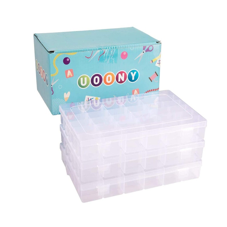36 Plastic Grids Clear Plastic Organizer Box Organizer Box Etsy