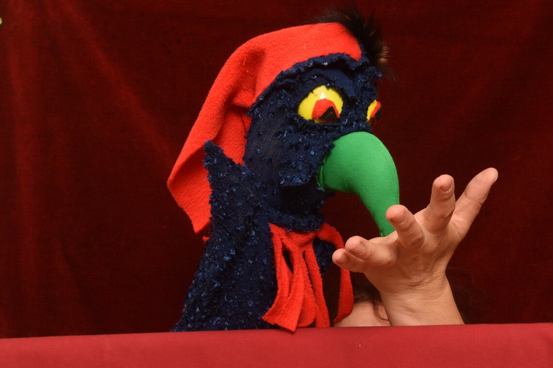 Bird Puppet Crow. Hand Made Bird Puppet Etsy
