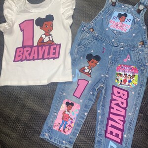 Custom Character Inspired Birthday Set/ custom birthday outfit, skirt, overalls any theme boy or girl