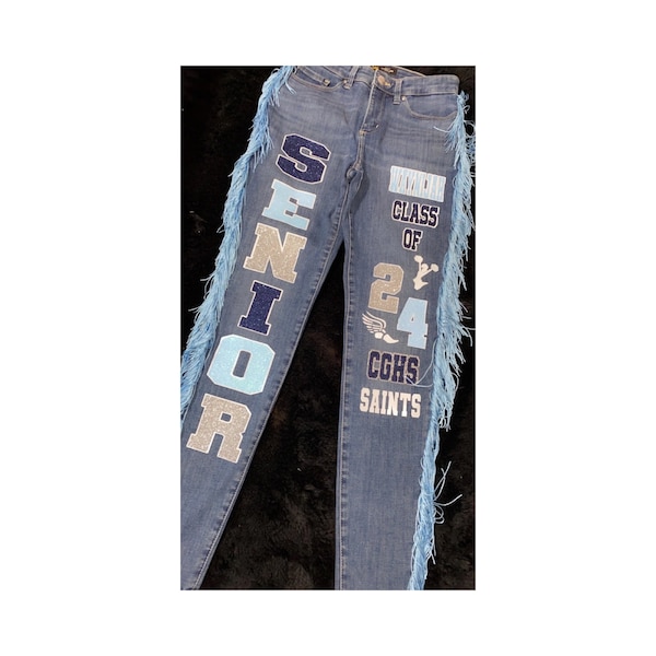 Senior 2025 Custom Jeans Etsy