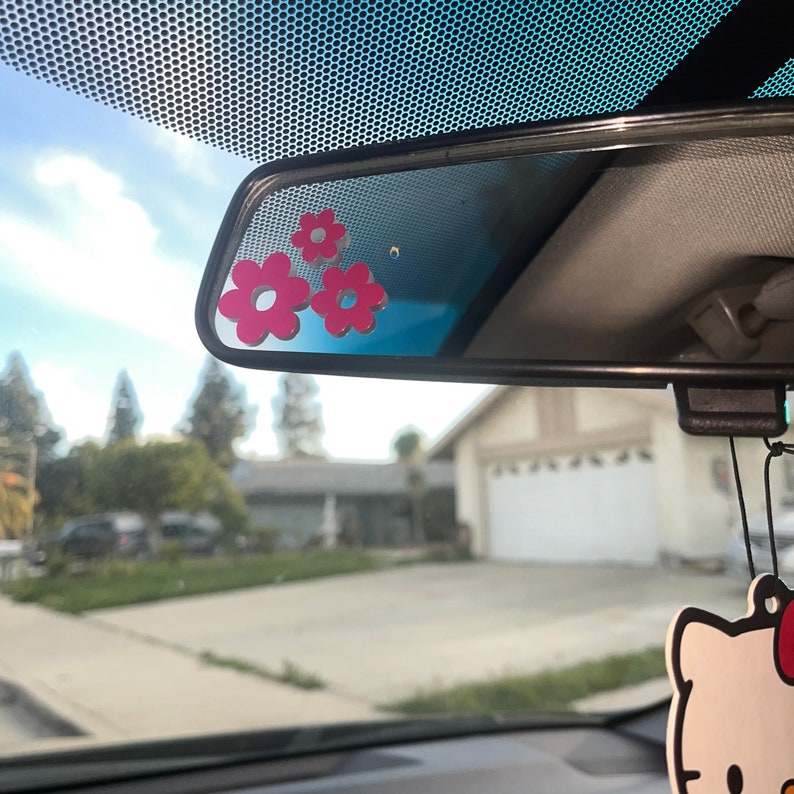 Hello Kitty Car Decal Rear View Mirror Sticker Hello Kitty Etsy