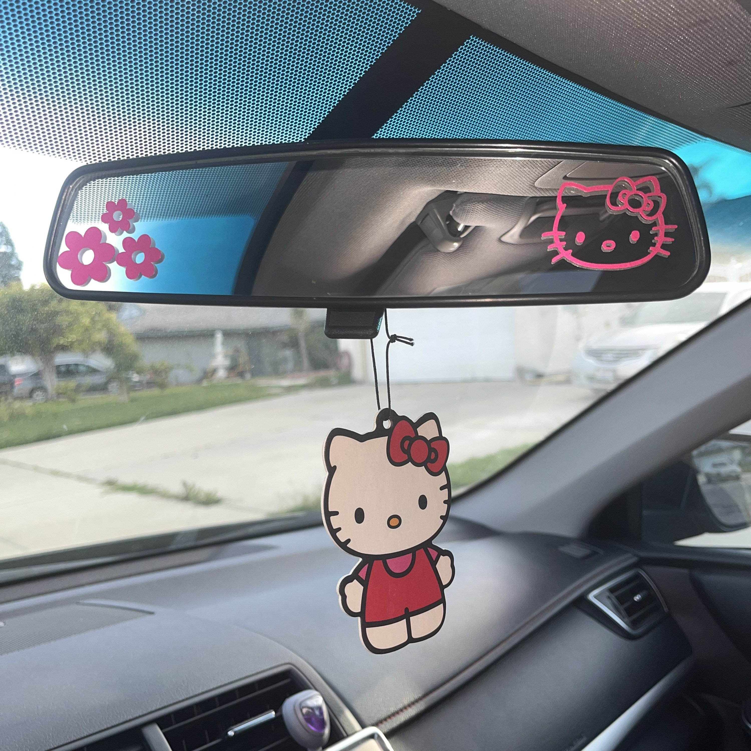 Cute Kitty Car Decal Rear View Mirror Sticker Car Window
