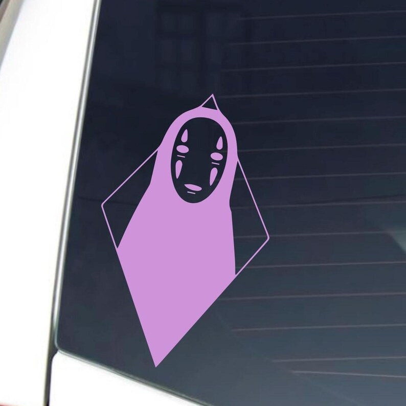 Kawaii Faceless ,my Neighbor Car Decal, Rear View Mirror Sticker, Car ...