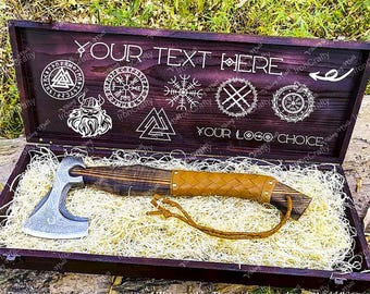 Handcrafted Viking Axe Gift Set with Personalized Box – Unique Custom Axe Gift for Birthdays, Weddings & Special Occasions, Christmas Gift