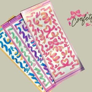 Adesivos de confete | Adesivo de decoração de confete, Adesivo de K-Pop Toploader, Pacote de adesivos de decoração, Adesivos fofos, Adesivos estéticos
