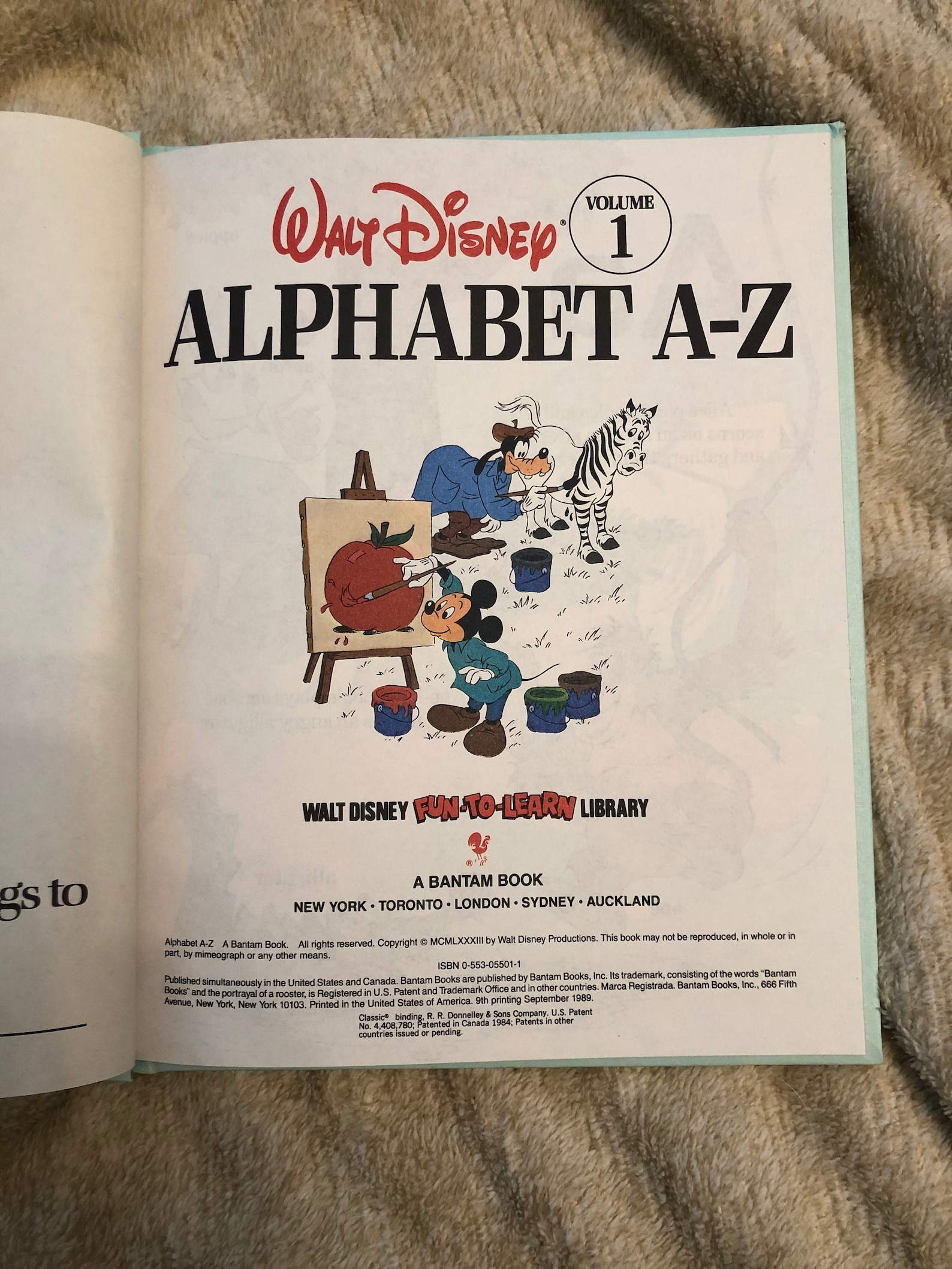 Vintage Walt Disney Alphabet A-Z Book Volume 1 | Etsy