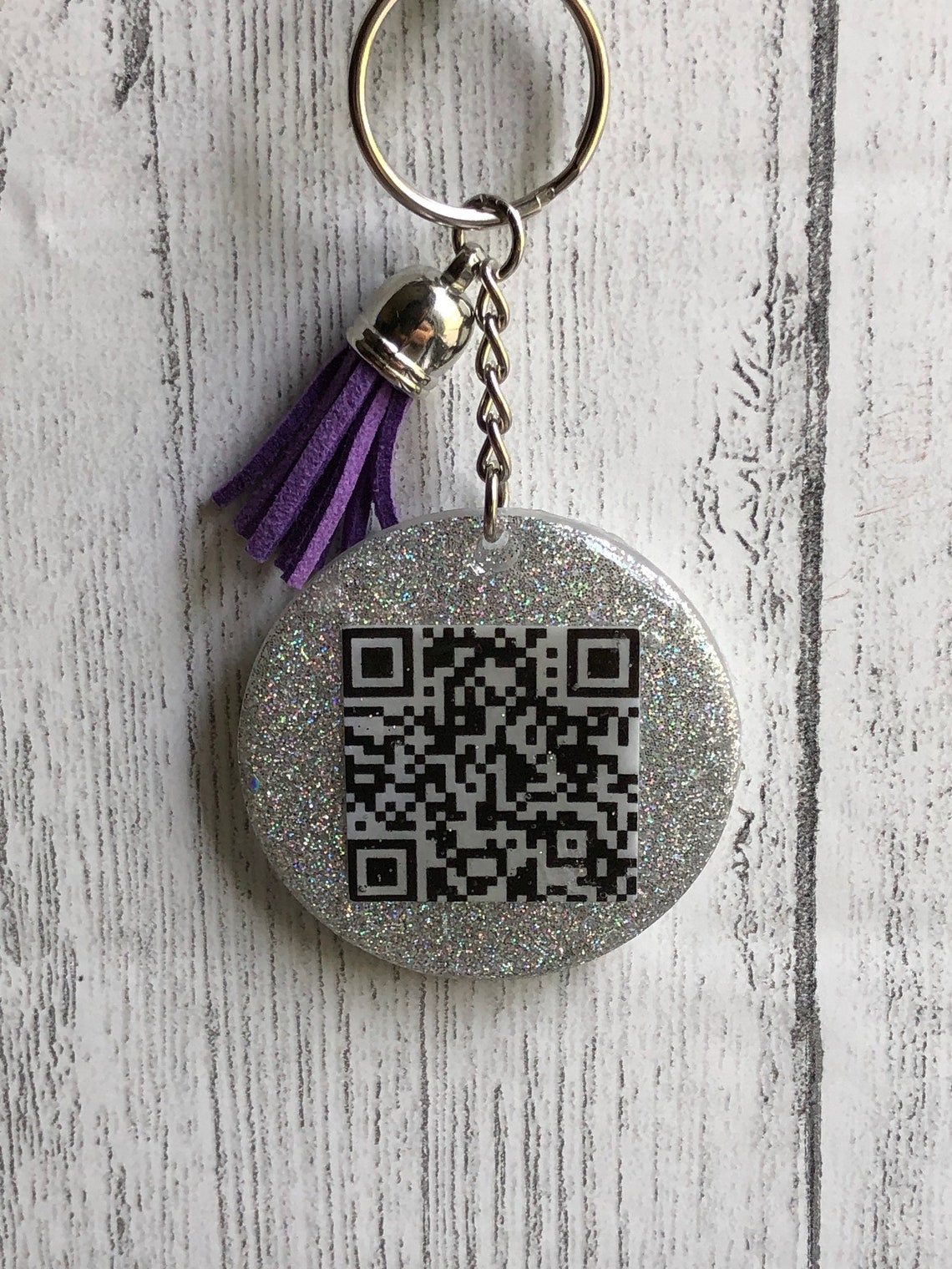 QR Code Keychain Etsy