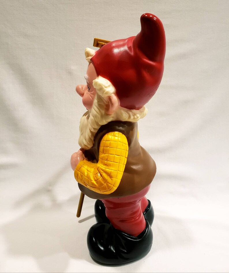Vintage Artline Gnome 1992 Garden Decor Statue 10 Painted PVC Etsy